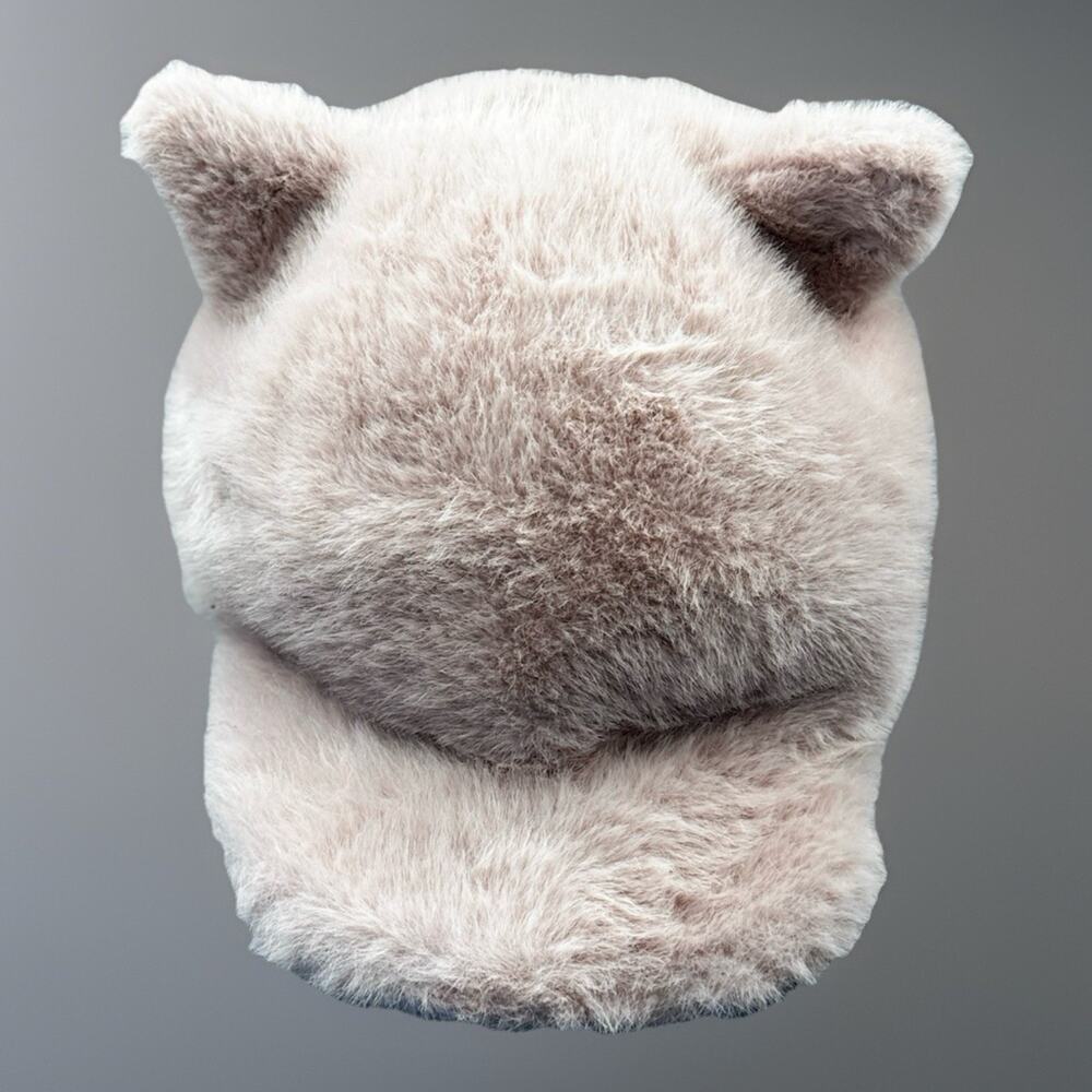 Novelty Cat Plush Fuzzy Hat Pink Faux Fur Beanie Cosplay 1074